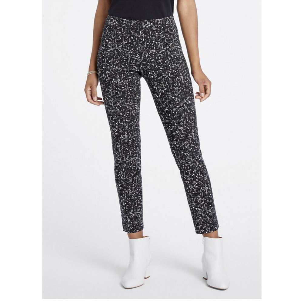 NIC+ZOE Black & White Patterned Ankle Jeans